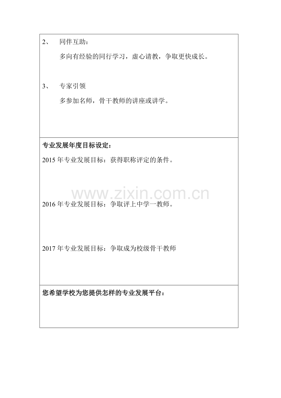 罗鑫--遵义四中教师专业发展规划书.doc_第2页