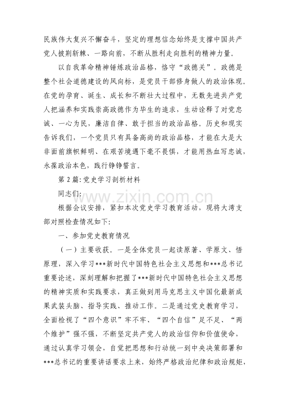 党史学习剖析材料集合14篇.pdf_第2页