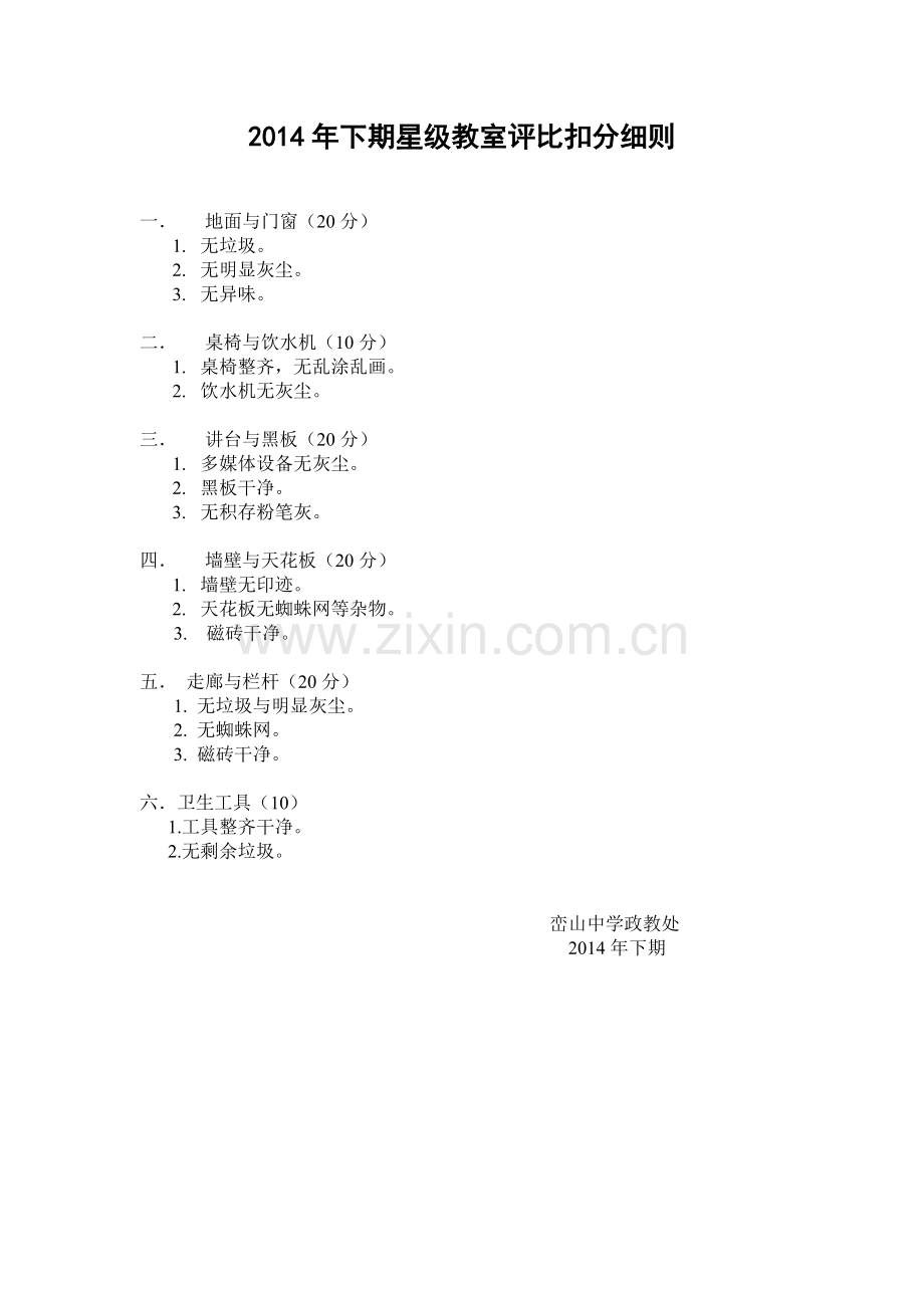教室扣分细则.doc_第1页
