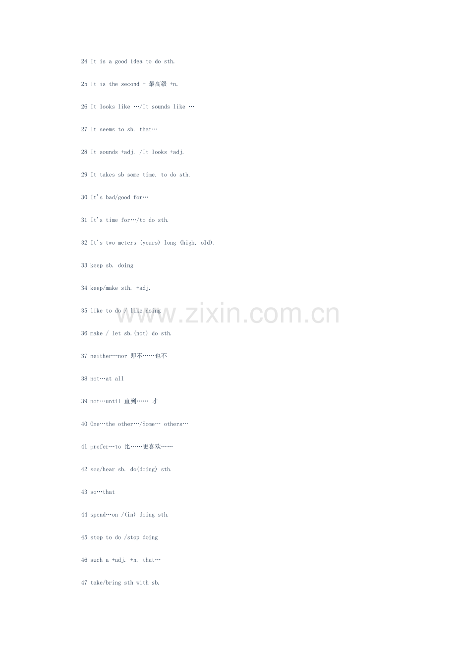 初三年级英语复习重点句型和短语.doc_第2页
