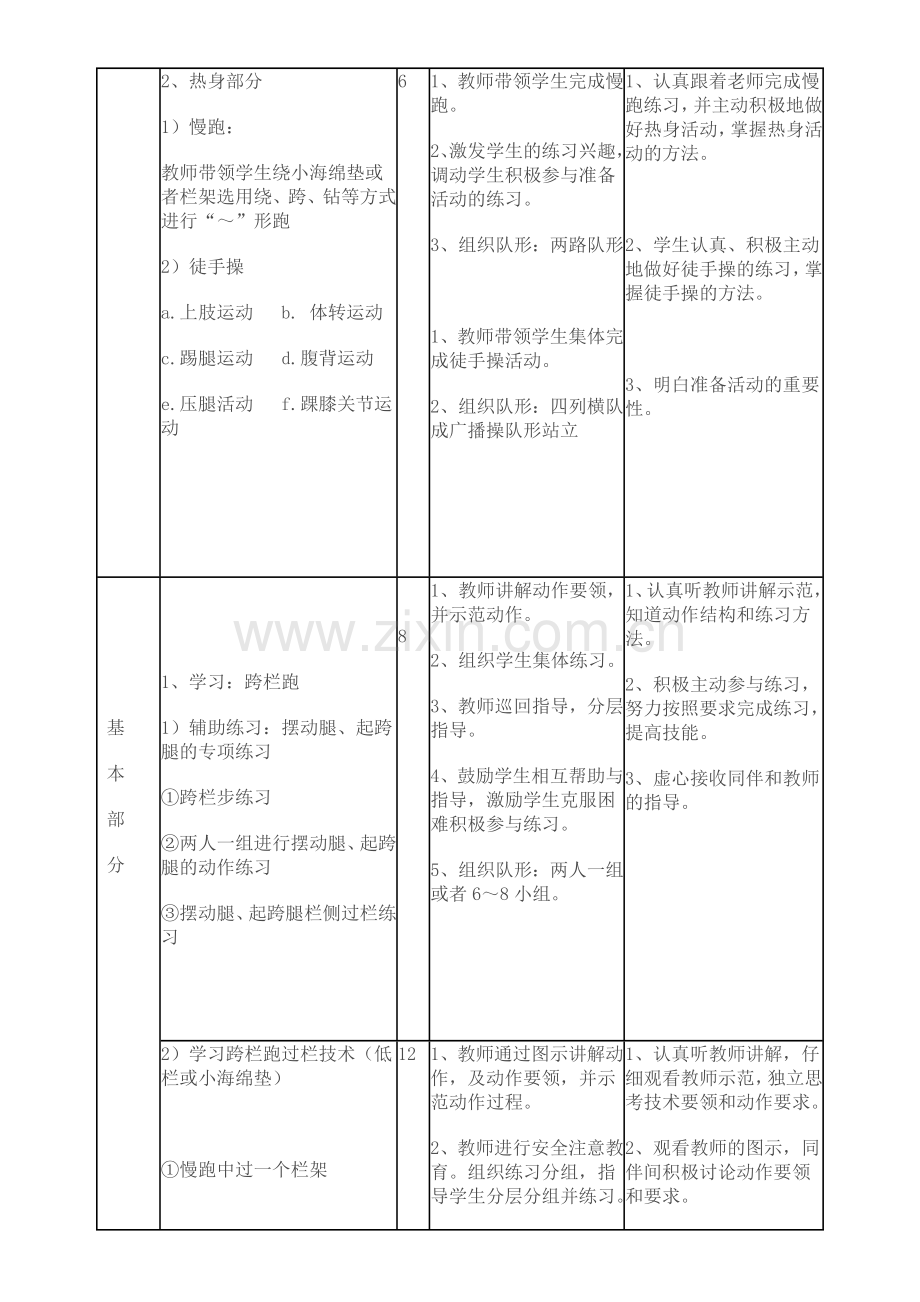 高中体育与健康课跨栏课教案.doc_第2页