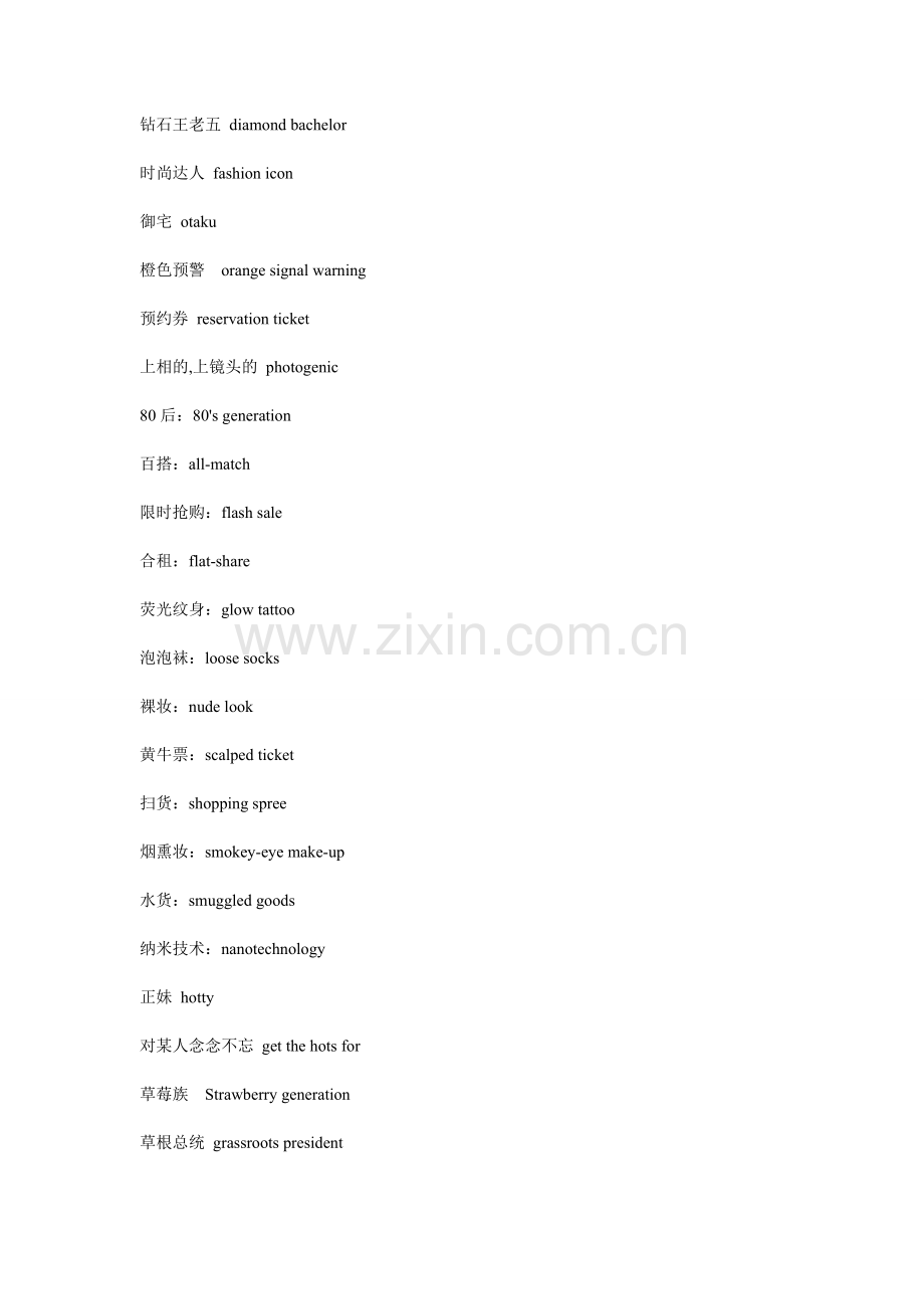 最时尚的英文词汇.doc_第2页
