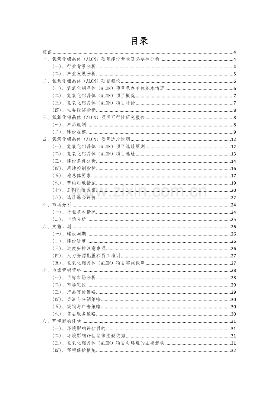氮氧化铝晶体(ALON)项目可行性研究报告.docx_第2页