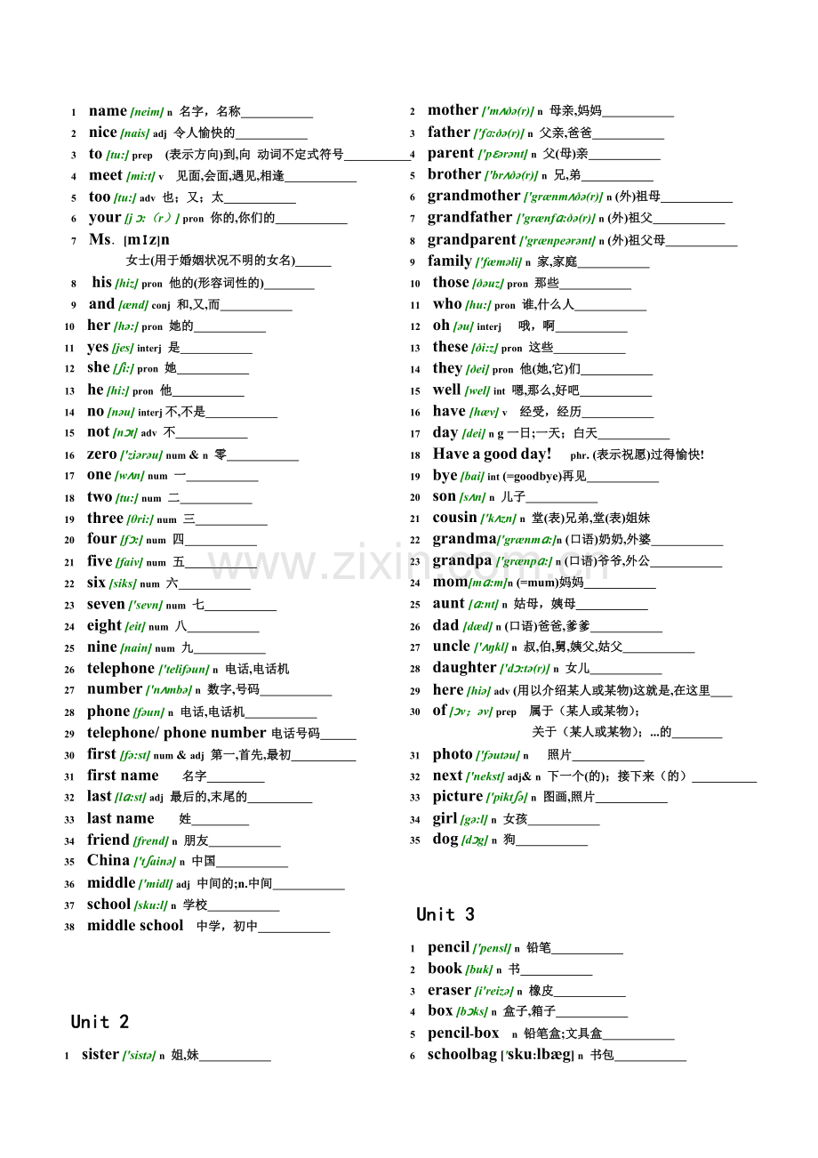 初中英语词汇表七年级上(附音标)[1].doc_第2页
