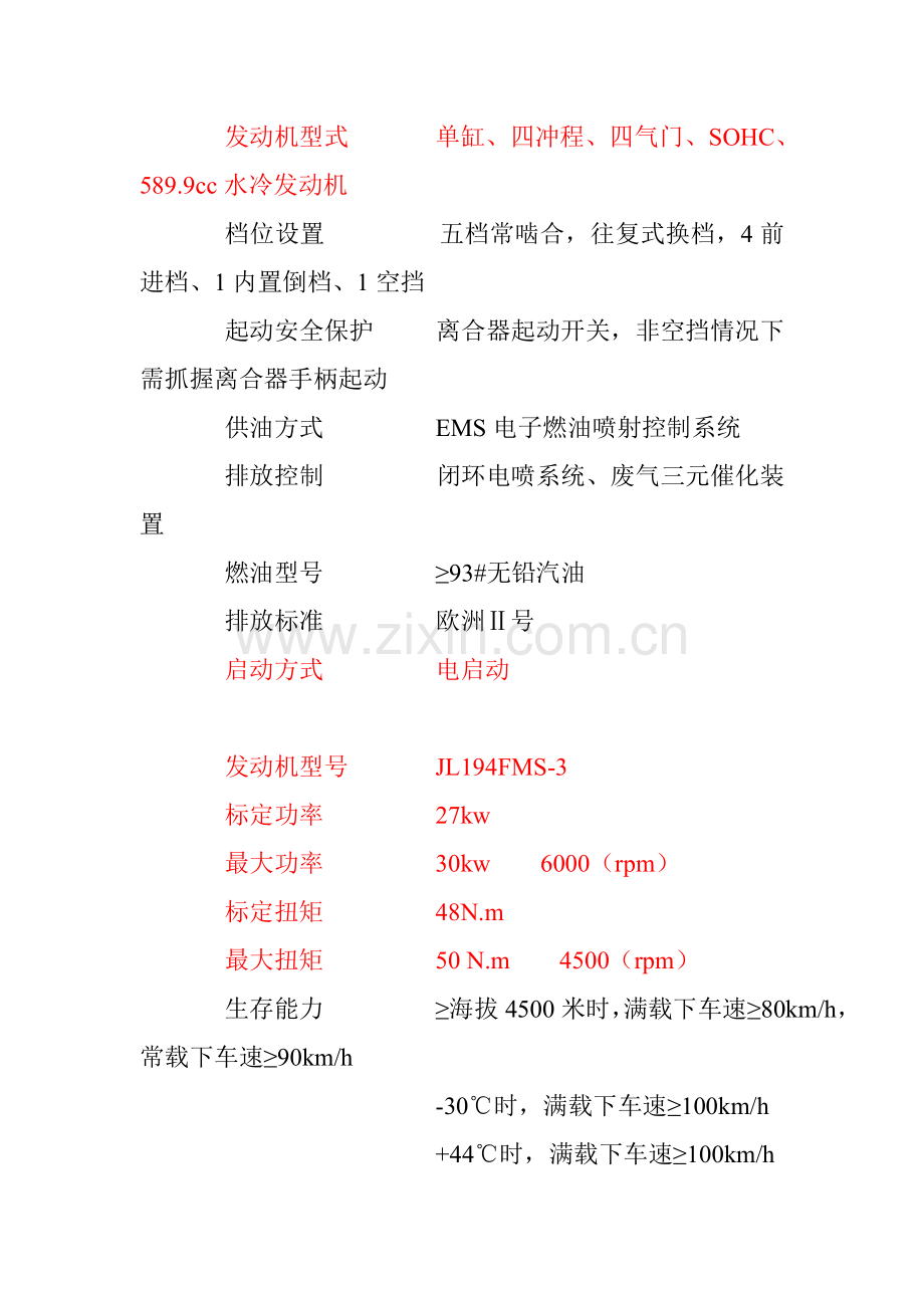 JL194FMS-3发动机参数(方程式赛车).doc_第1页
