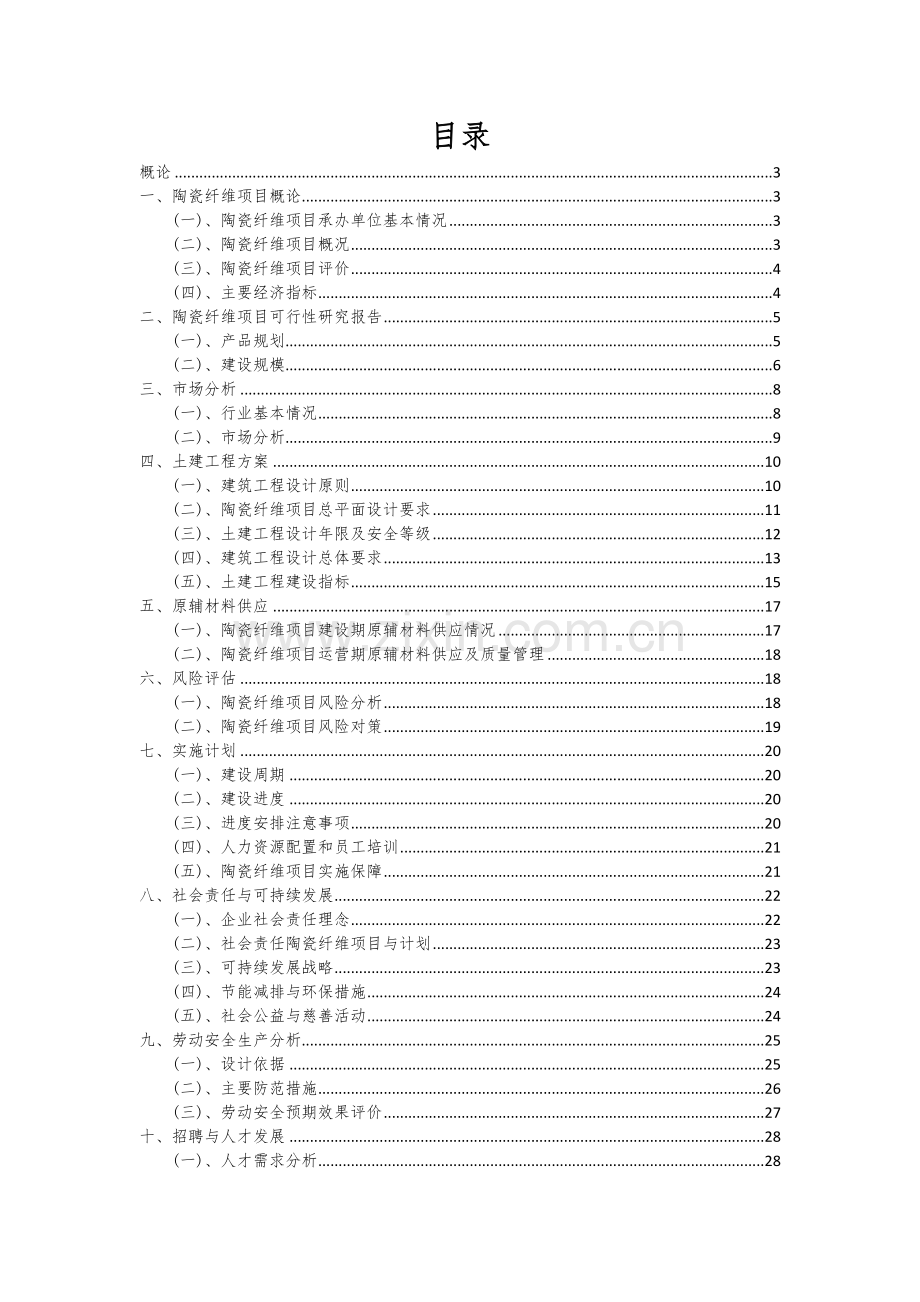 陶瓷纤维项目可行性分析报告.docx_第2页