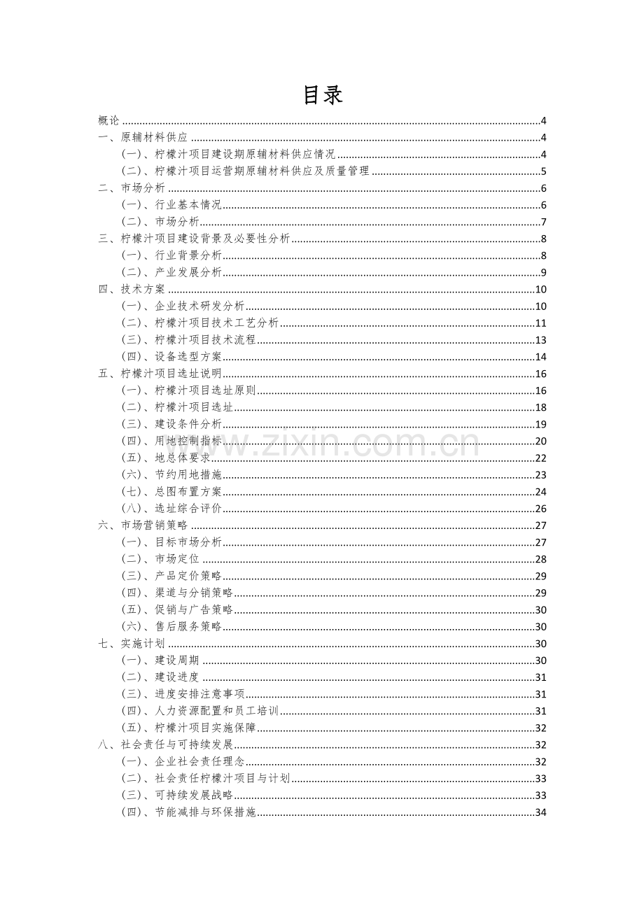 柠檬汁项目可行性研究报告.docx_第2页