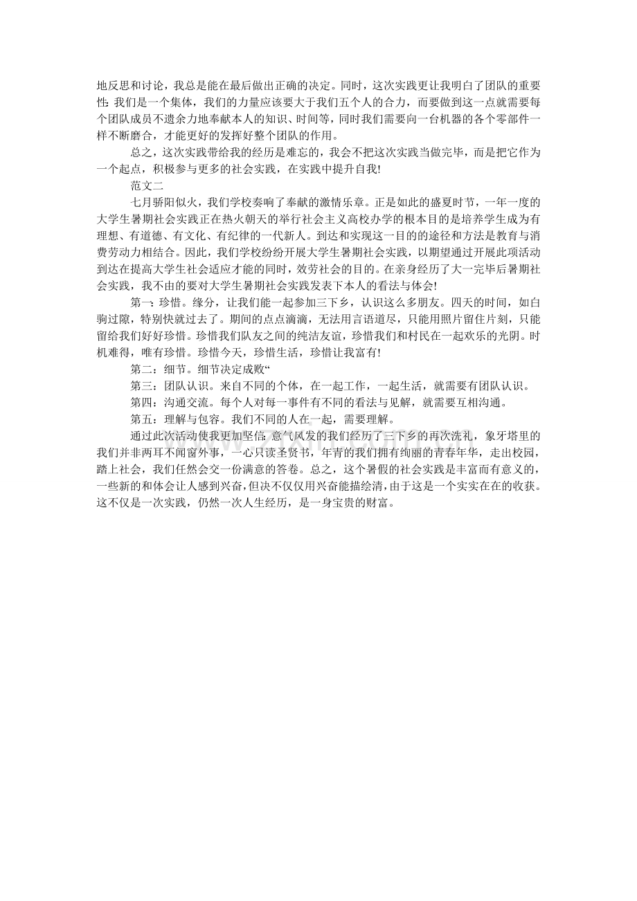 大学生三下乡心得体会范文2024.doc_第2页