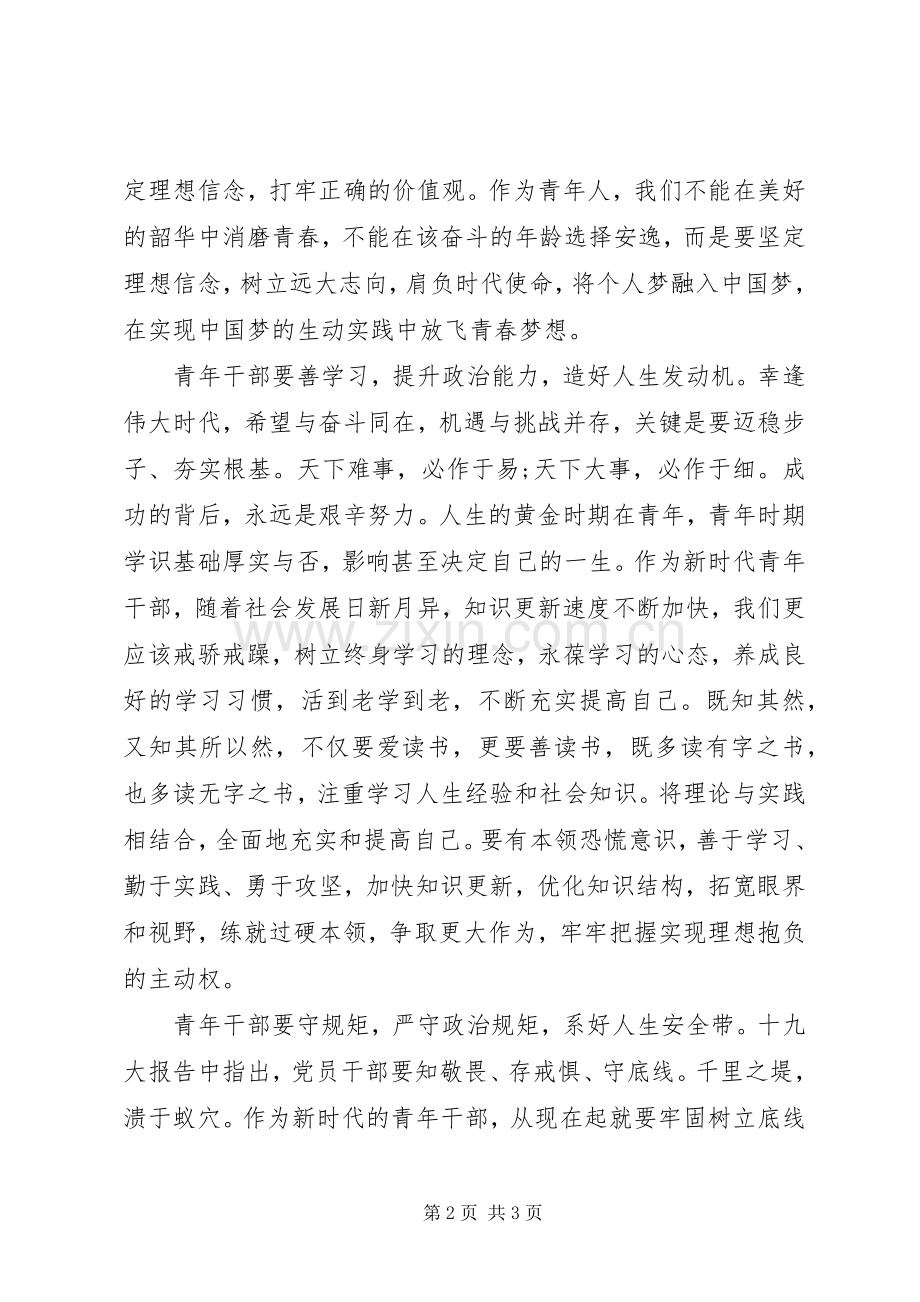 青年干部演讲稿范文材料：不负时代使命.docx_第2页