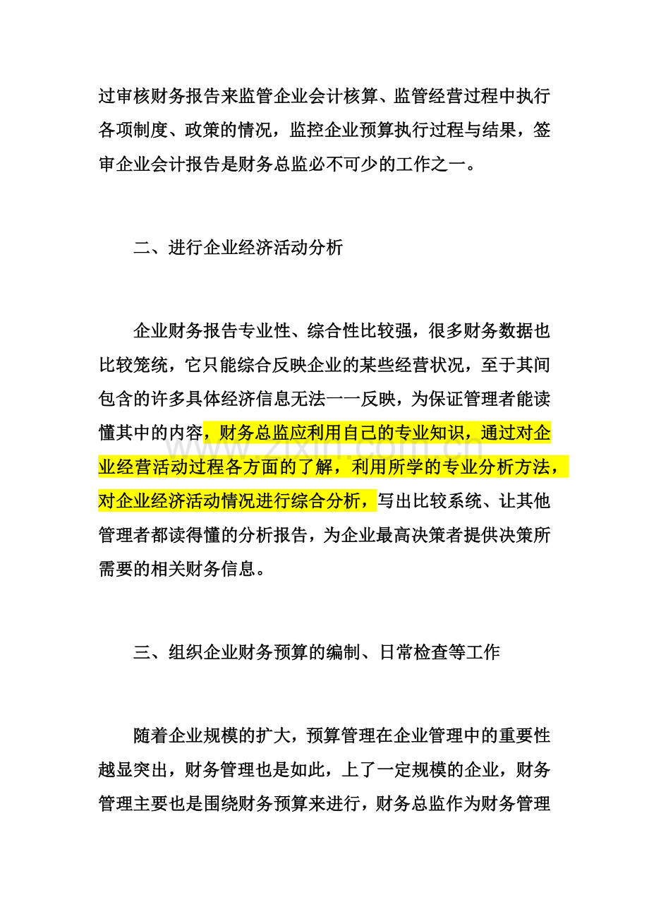 财务总监作为企业财务管理方面的最高组织指挥者.docx_第2页