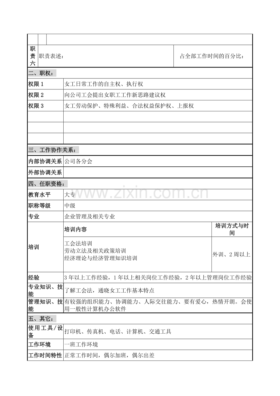 女工干事职位说明书.docx_第2页