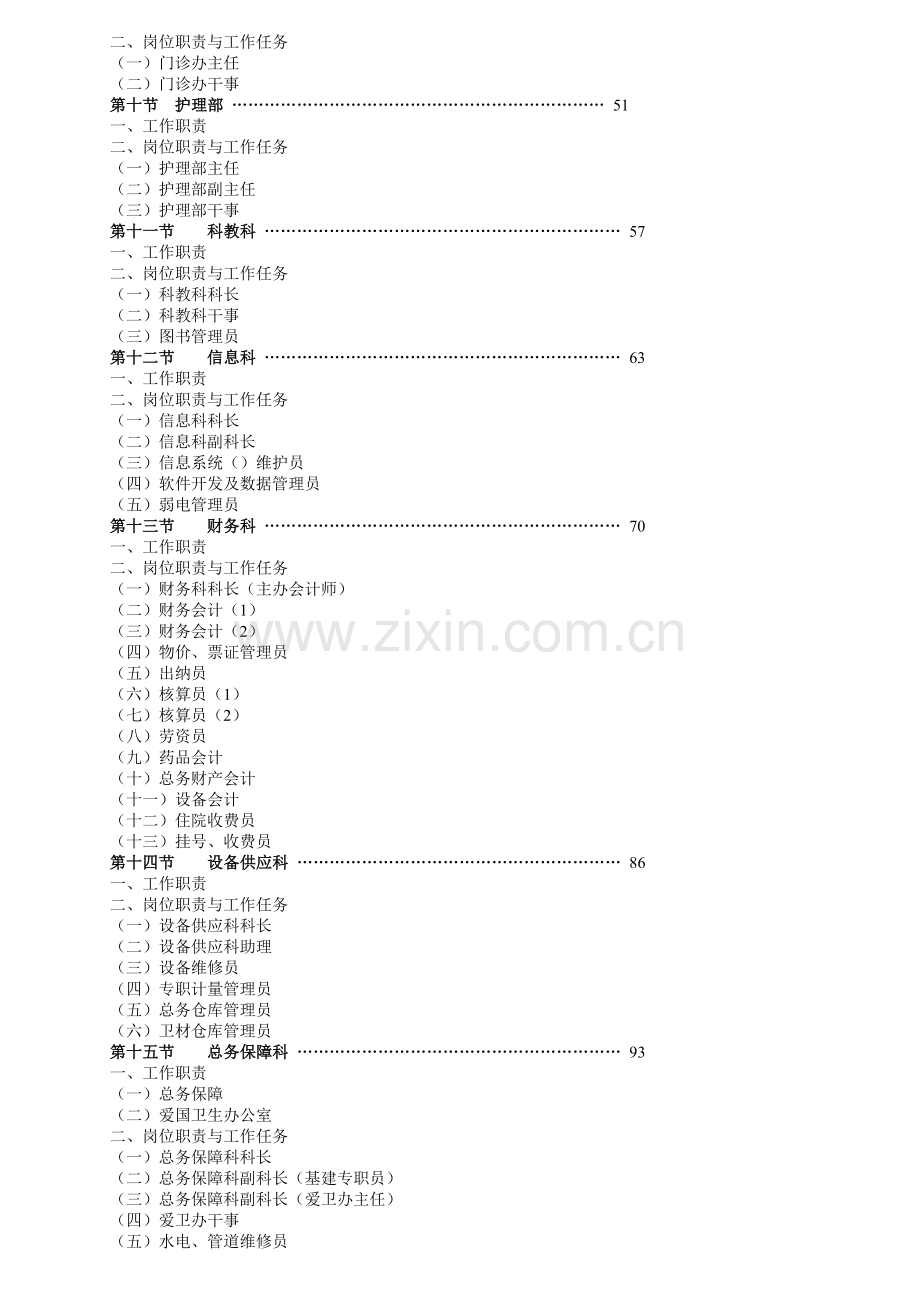 三级医院的职能科室岗位说明书.docx_第2页
