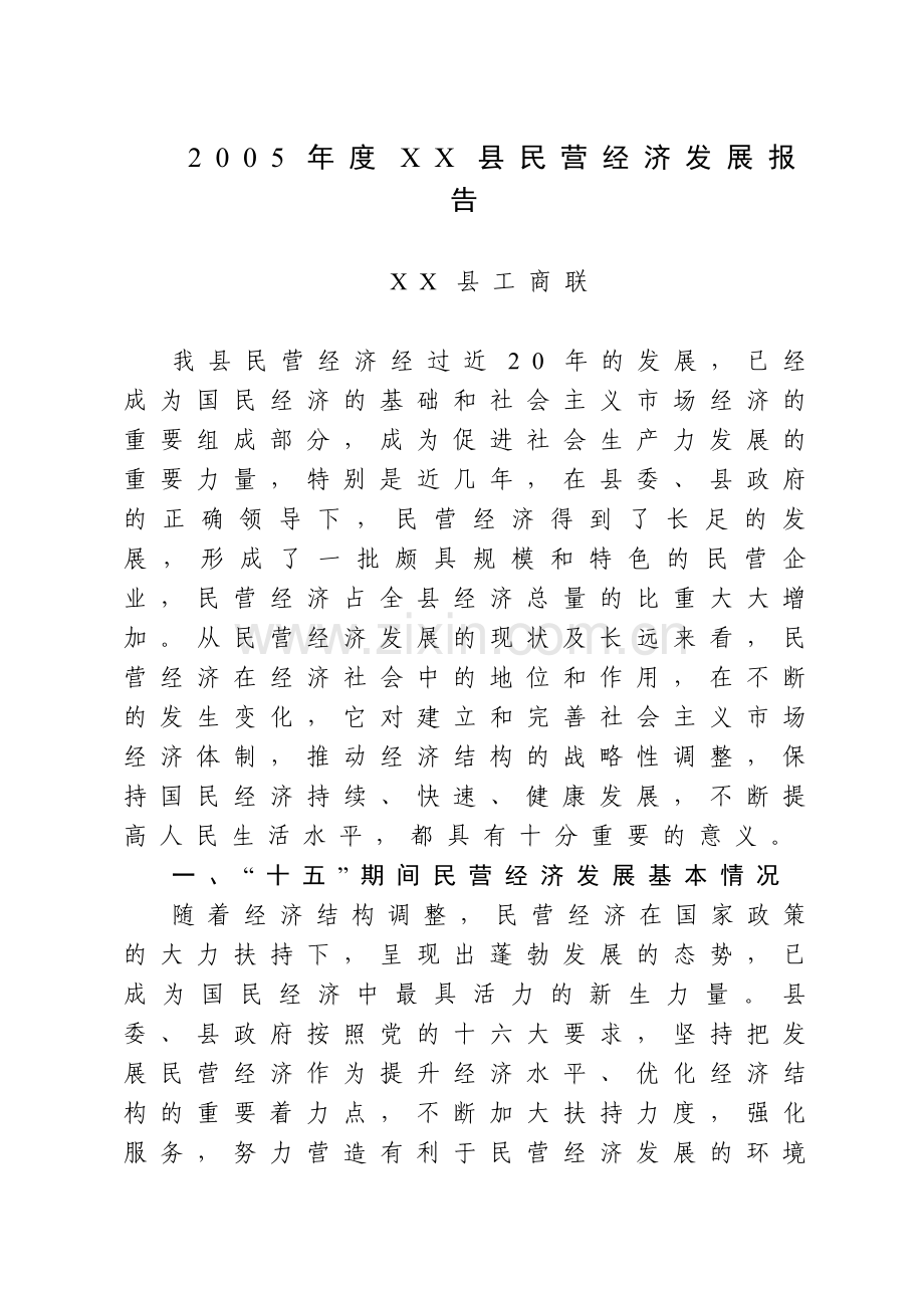 民营经济发展报告.doc_第1页