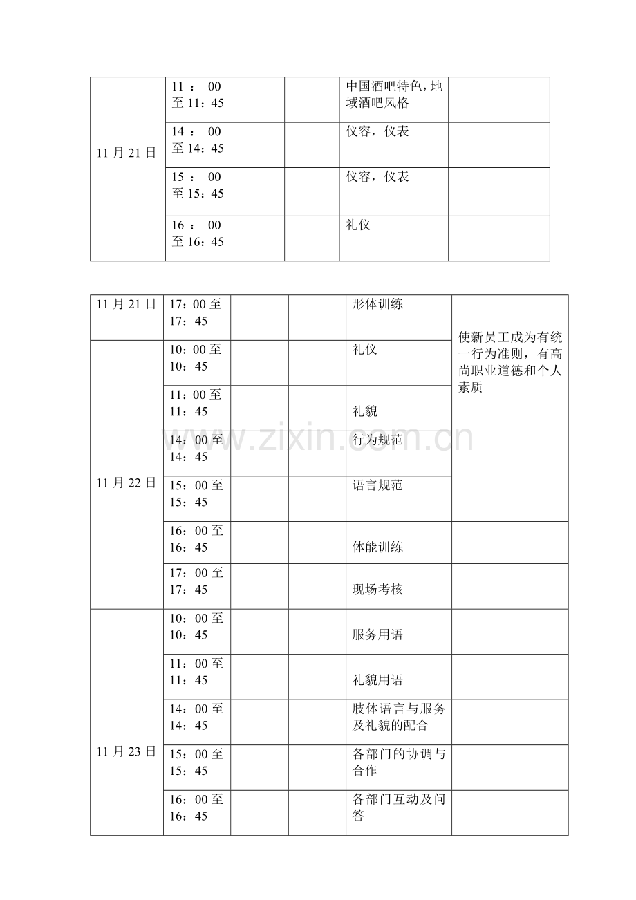 企业新晋员工培训计划与科目.docx_第2页