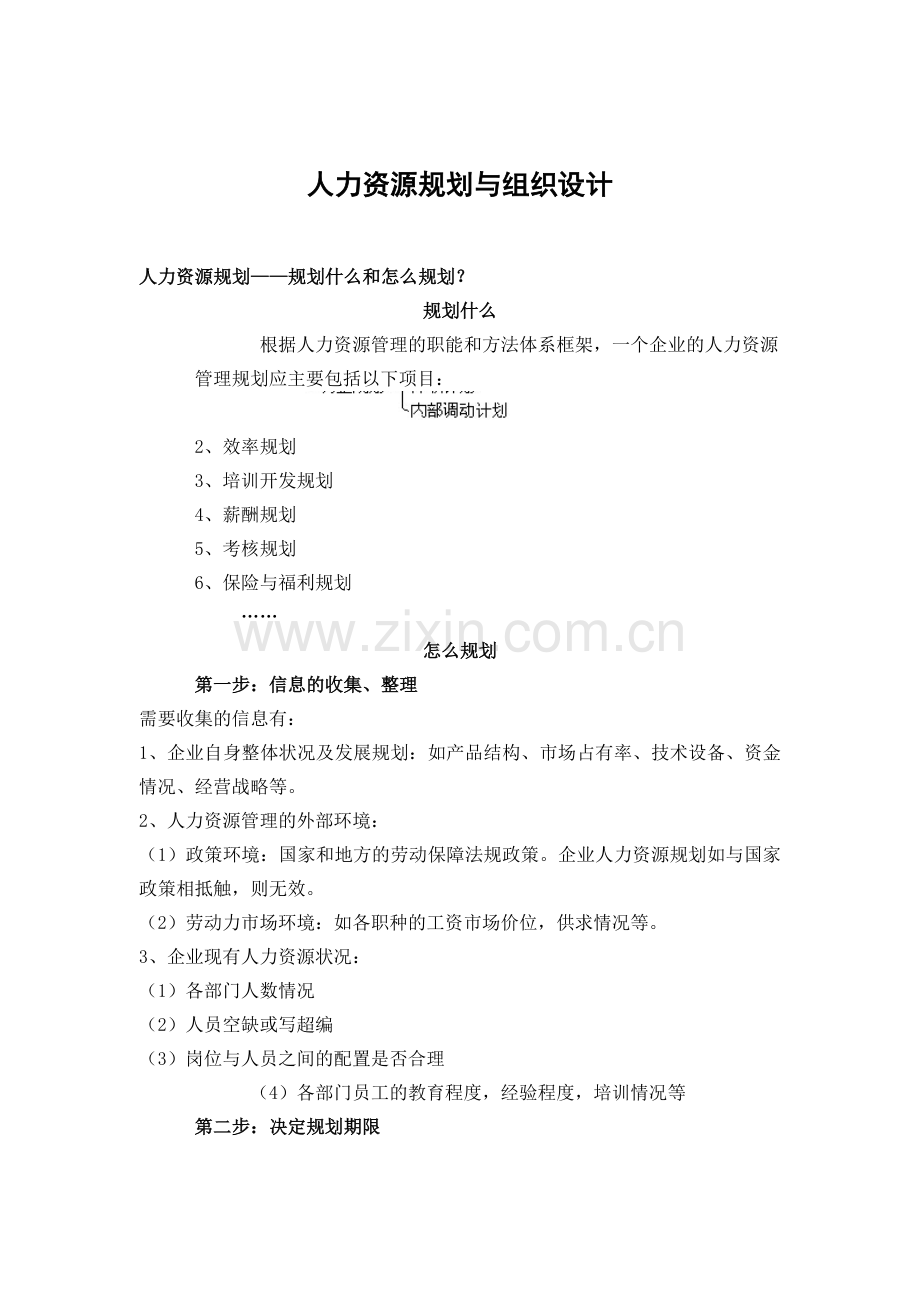 人力资源规划和组织设计.doc_第1页