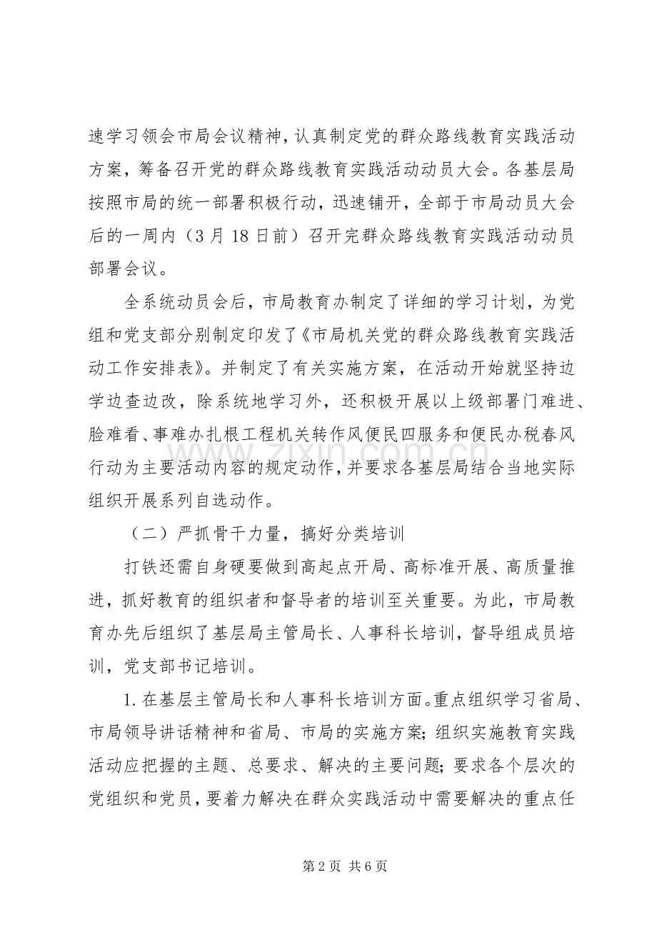 市地税局第二批群众路线教育实践活动工作总结（2） .docx_第2页