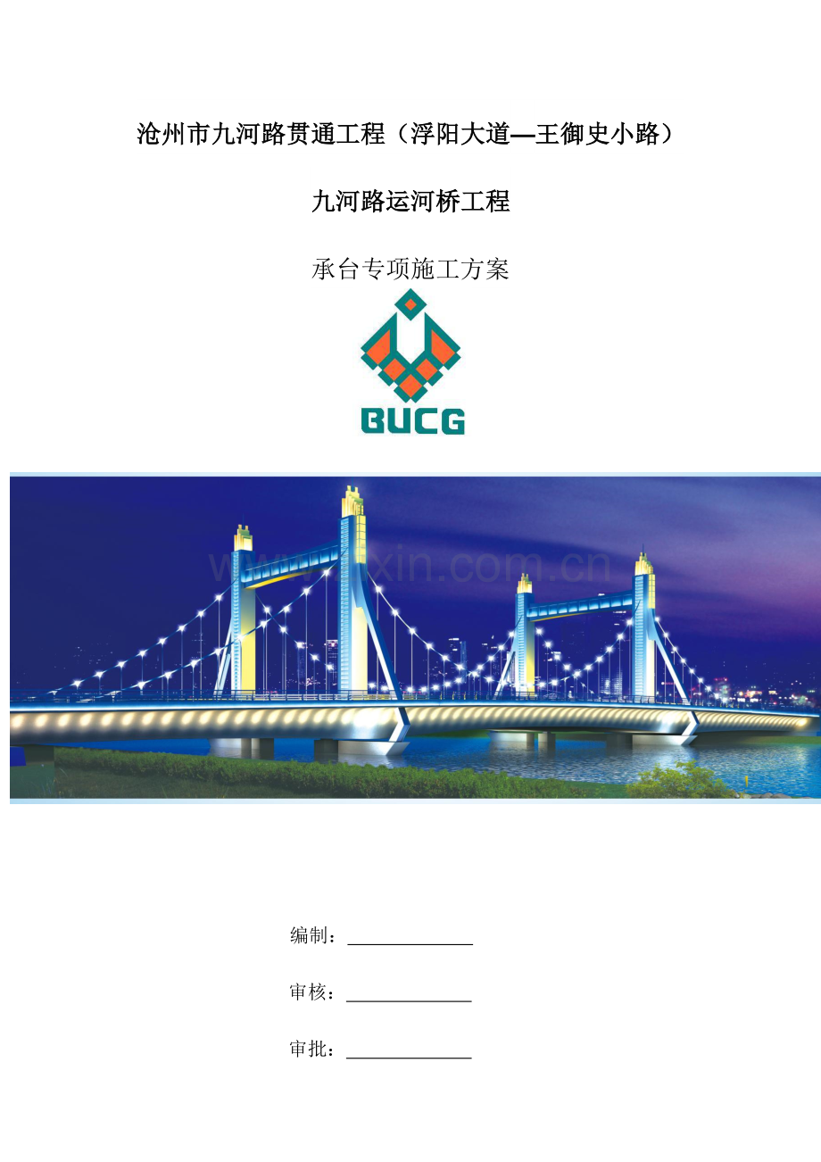 路运河桥工程承台专项施工方案培训资料.docx_第1页