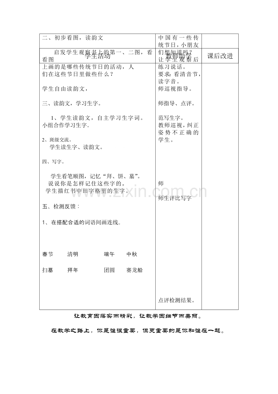 苏教版二年级下册语文教案表格式.doc_第2页