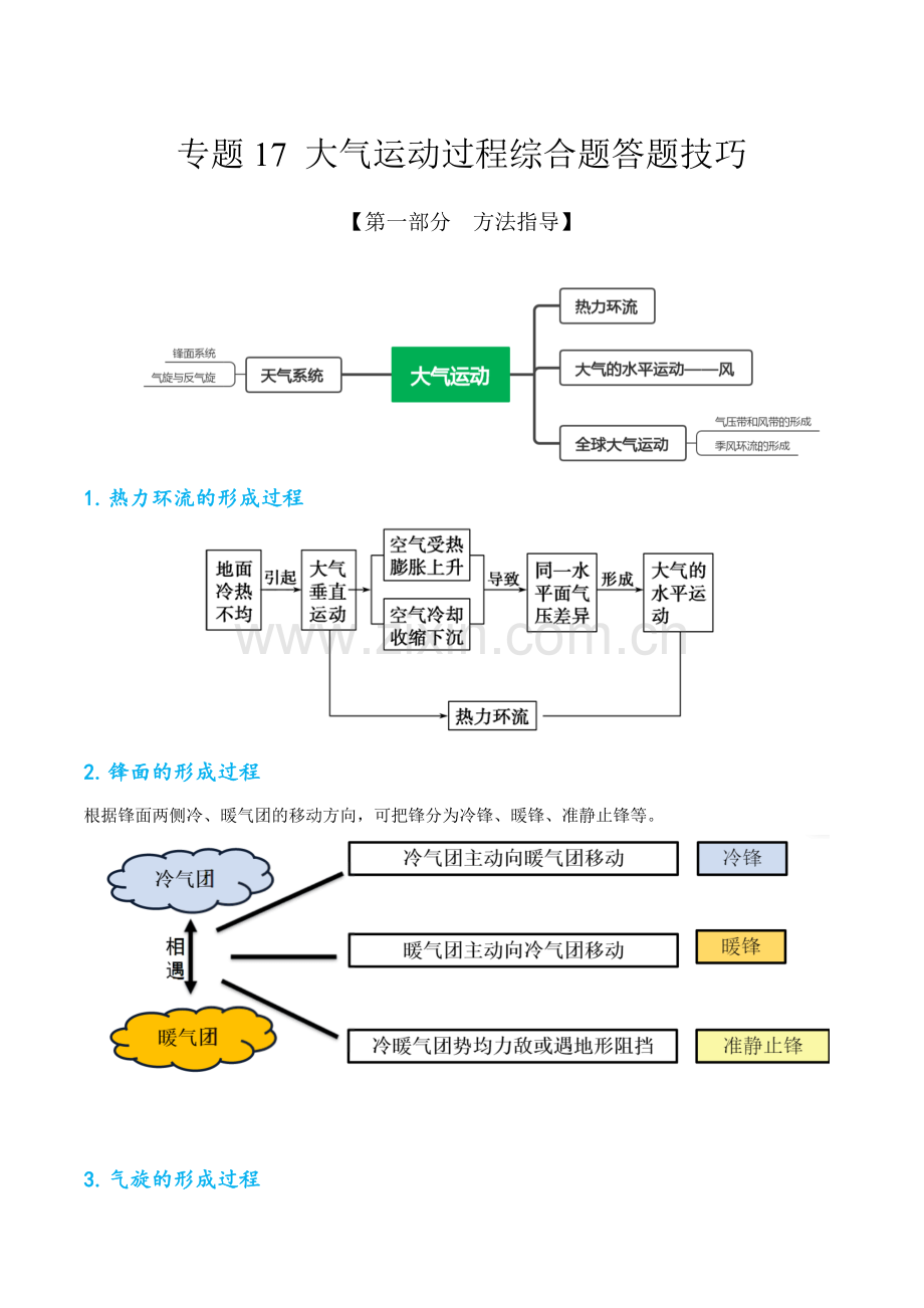 专题17-大气运动过程综合题答题技巧(解析版).docx_第1页