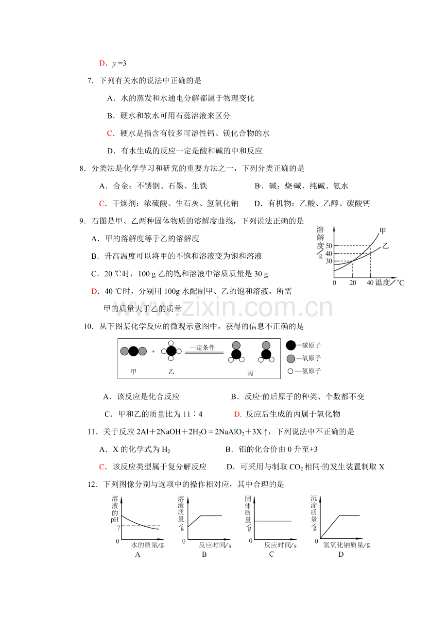 2017年西华县中招二模化学试题.doc_第2页