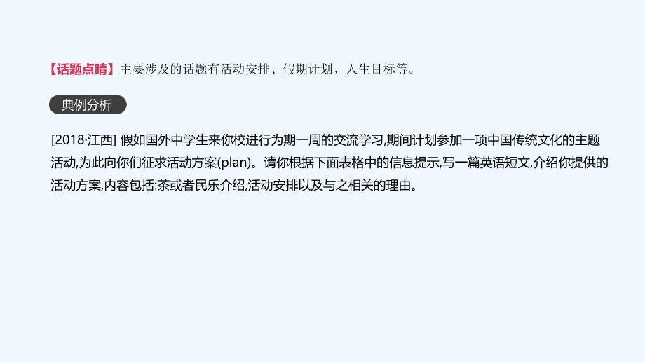 浙江省2019届中考英语总复习第三篇书面表达篇话题写作06计划与安排篇课件外研版.ppt_第2页