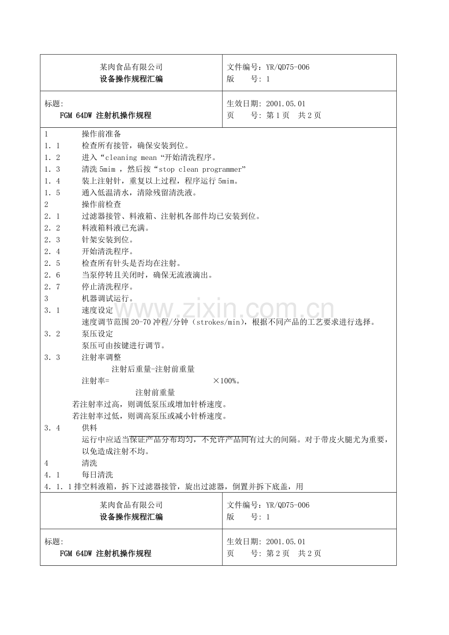 各岗位操作规程文档.doc_第1页