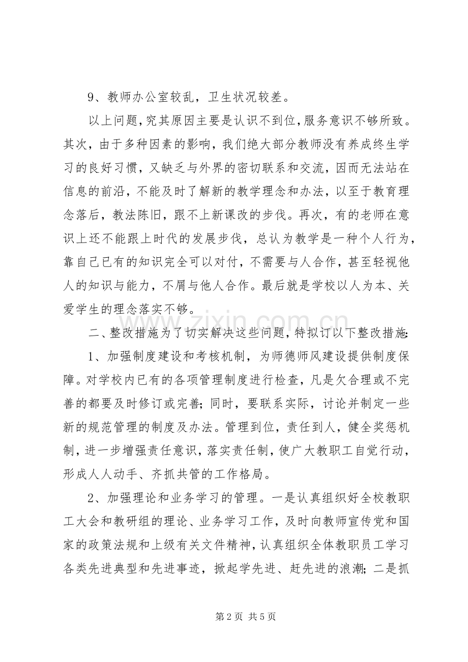 中学民主评议行风征求意见及整改措施.docx_第2页