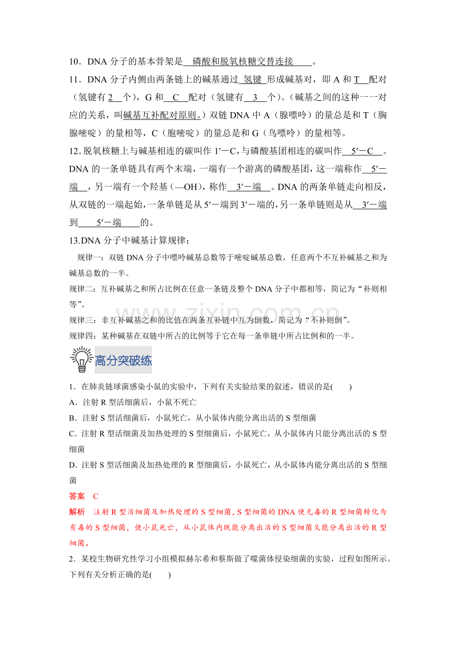 专题04-基因的本质-高一生物下学期期末复习高分突破(人教版2019)(解析版).docx_第2页
