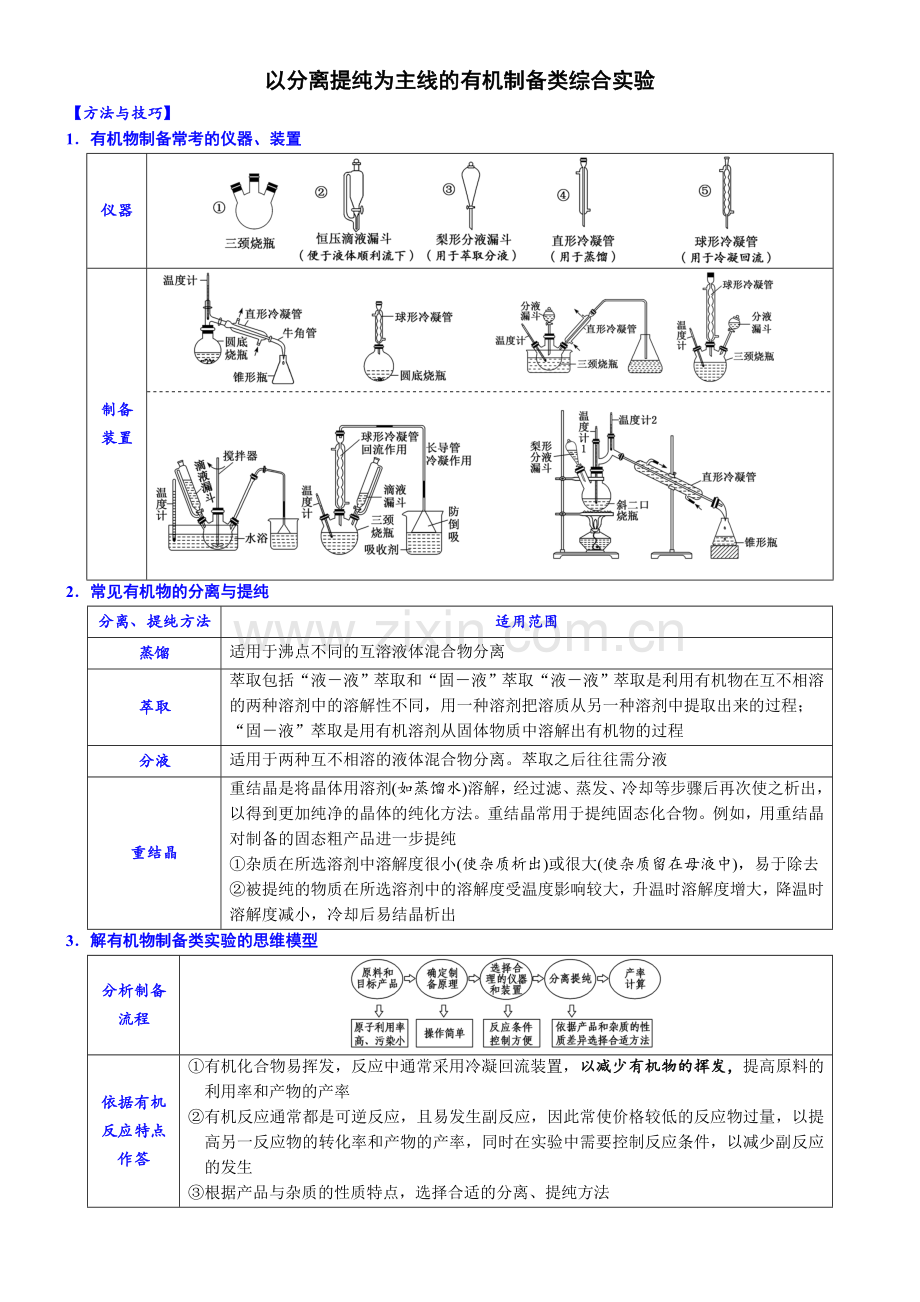05以分离提纯为主线的有机制备类综合实验-(附答案解析).docx_第1页