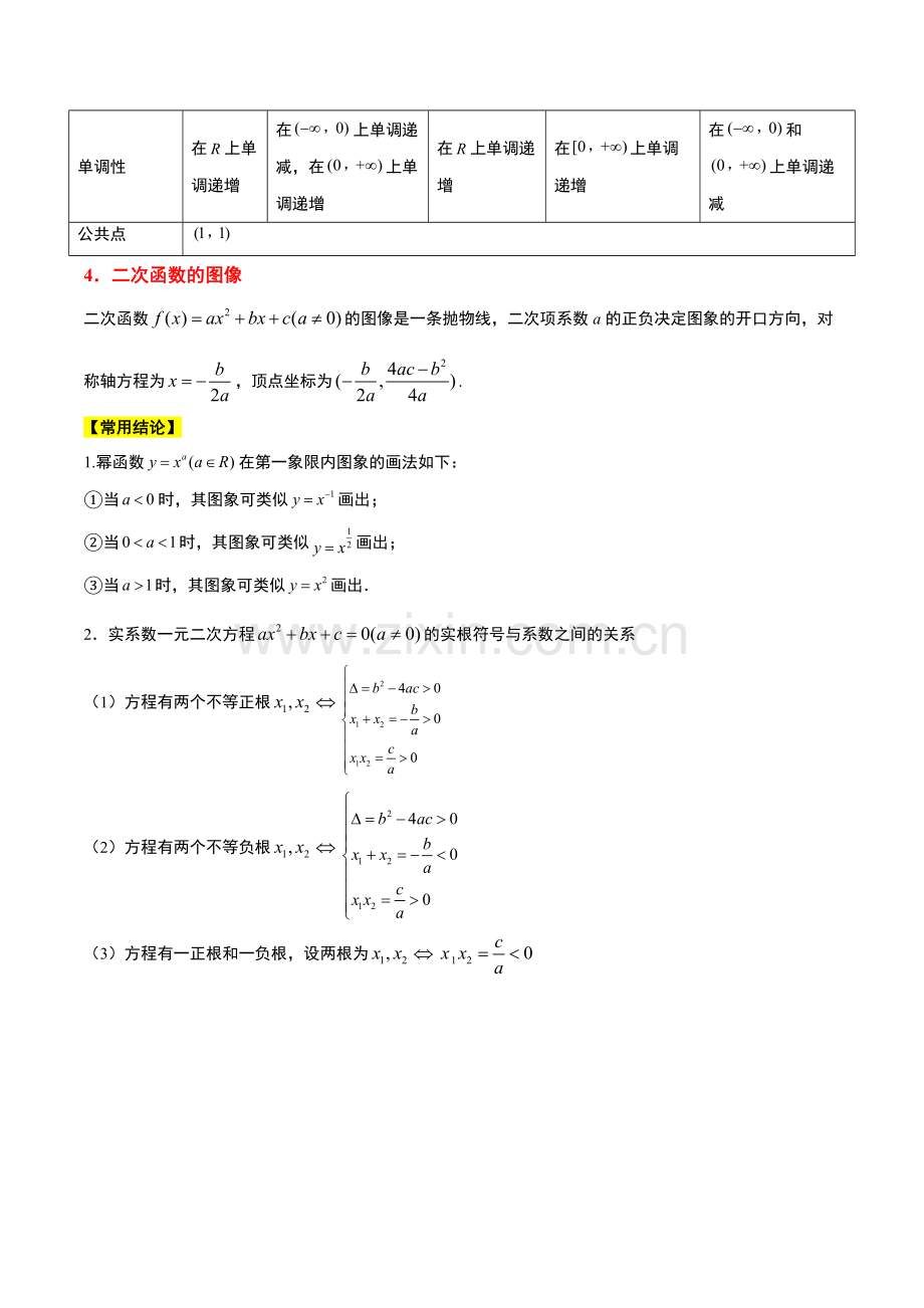 第09讲-二次函数与幂函数(精讲)(新高考通用)原卷版.docx_第2页
