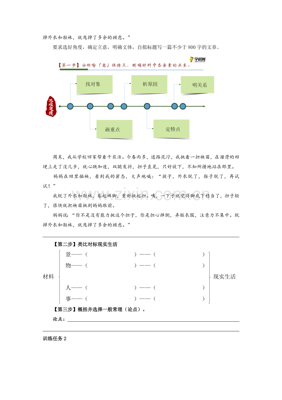专题03-含蓄型材料作文审题思维训练(学案).docx_第2页
