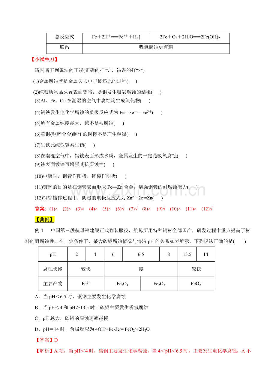 考点20--金属的腐蚀与防护(解析版).docx_第2页