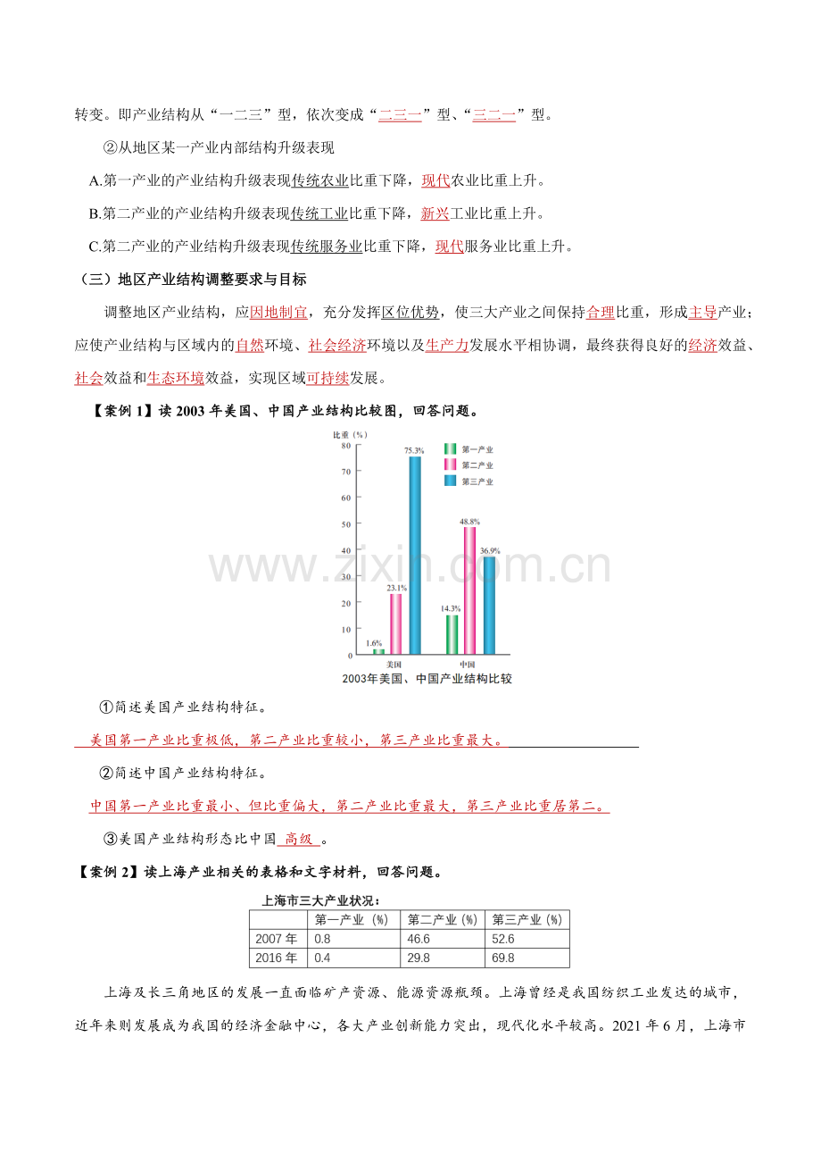 主题04-地区产业结构的变化——以京津冀地区为例(答案版)(中图中华地图版选择性必修第二册).docx_第2页