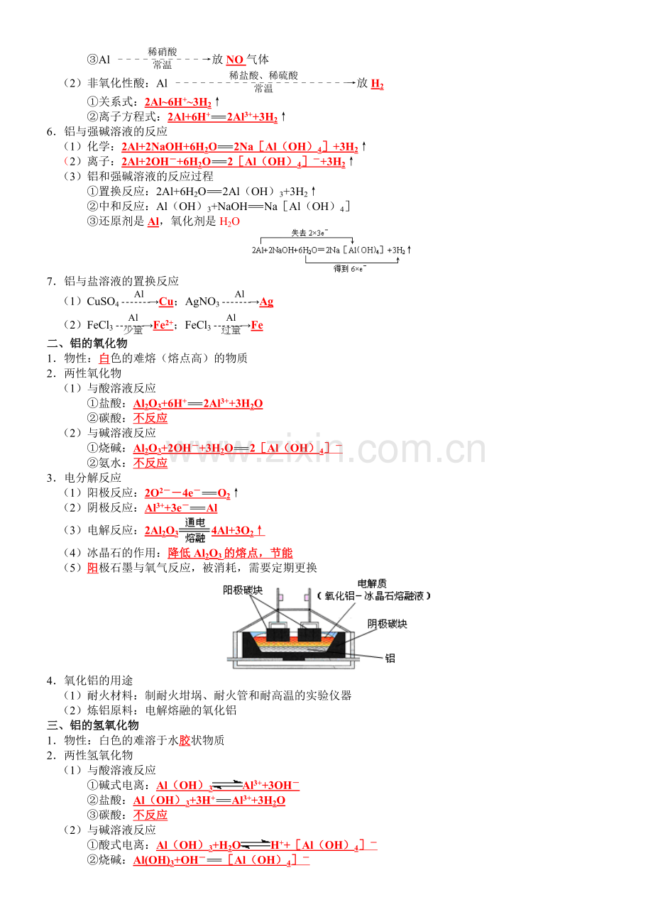 知识清单07--铝及其重要化合物-2023年高三化学一轮复习知识清单(通用版).docx_第2页