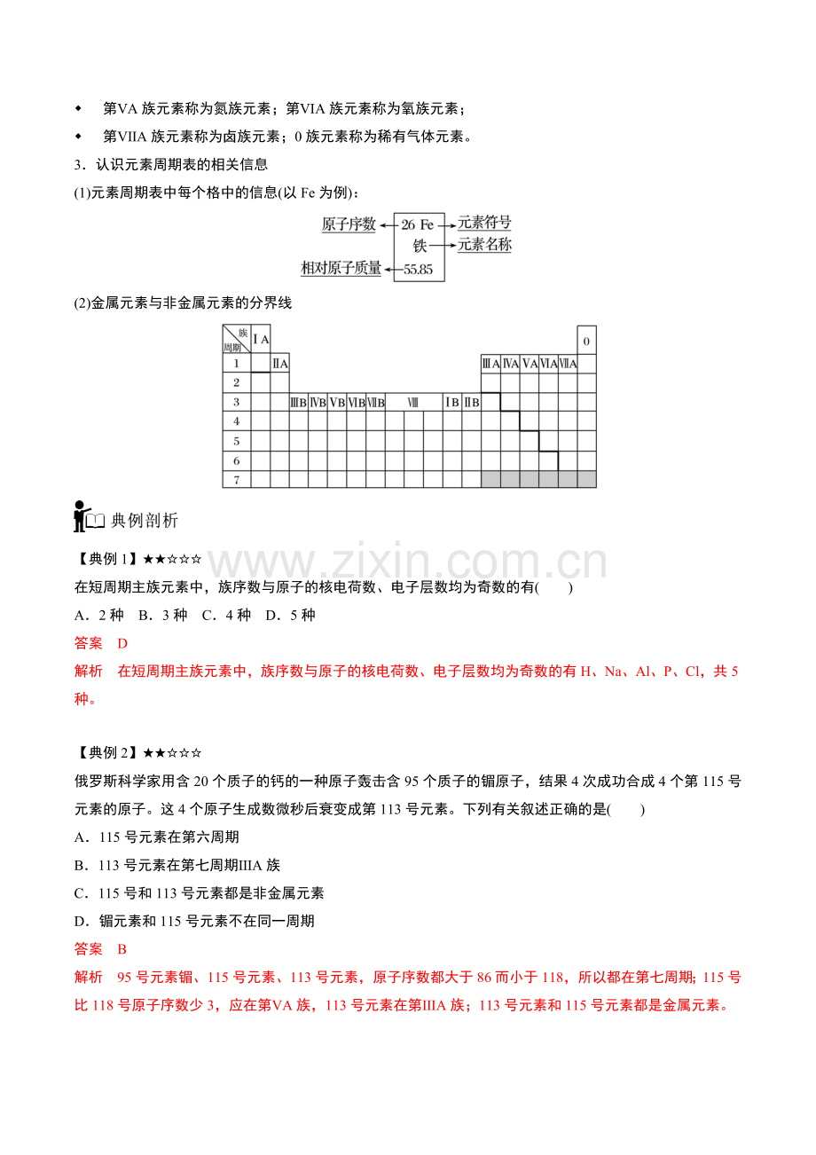 专题19-元素周期表(人教版2019必修第一册).docx_第2页