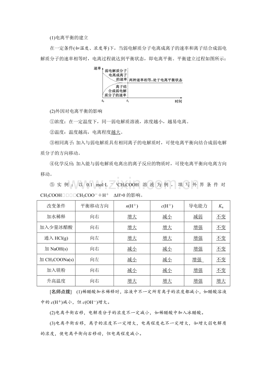 第1讲-弱电解质的电离平衡(教案).doc_第2页