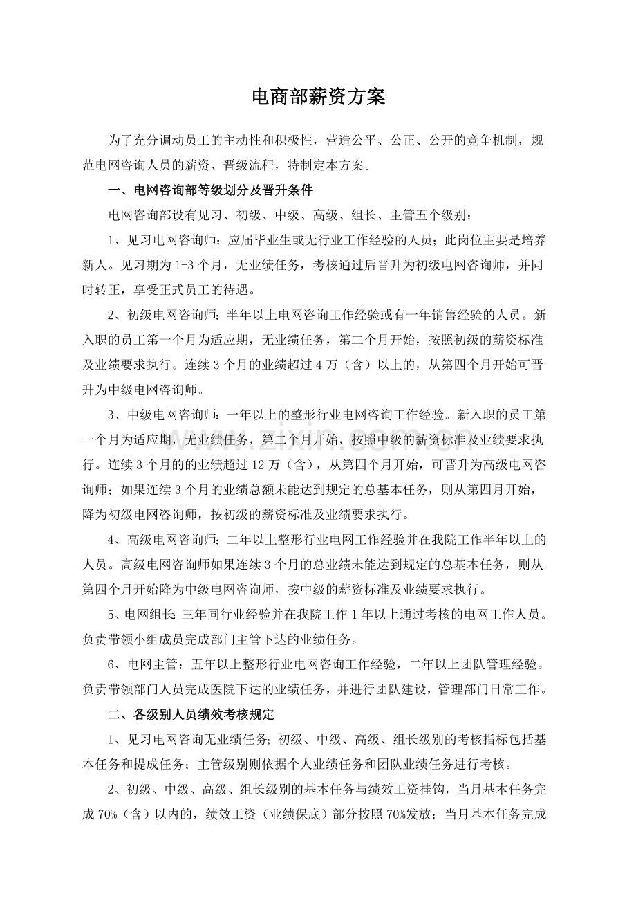 电商部薪资方案.doc_第1页
