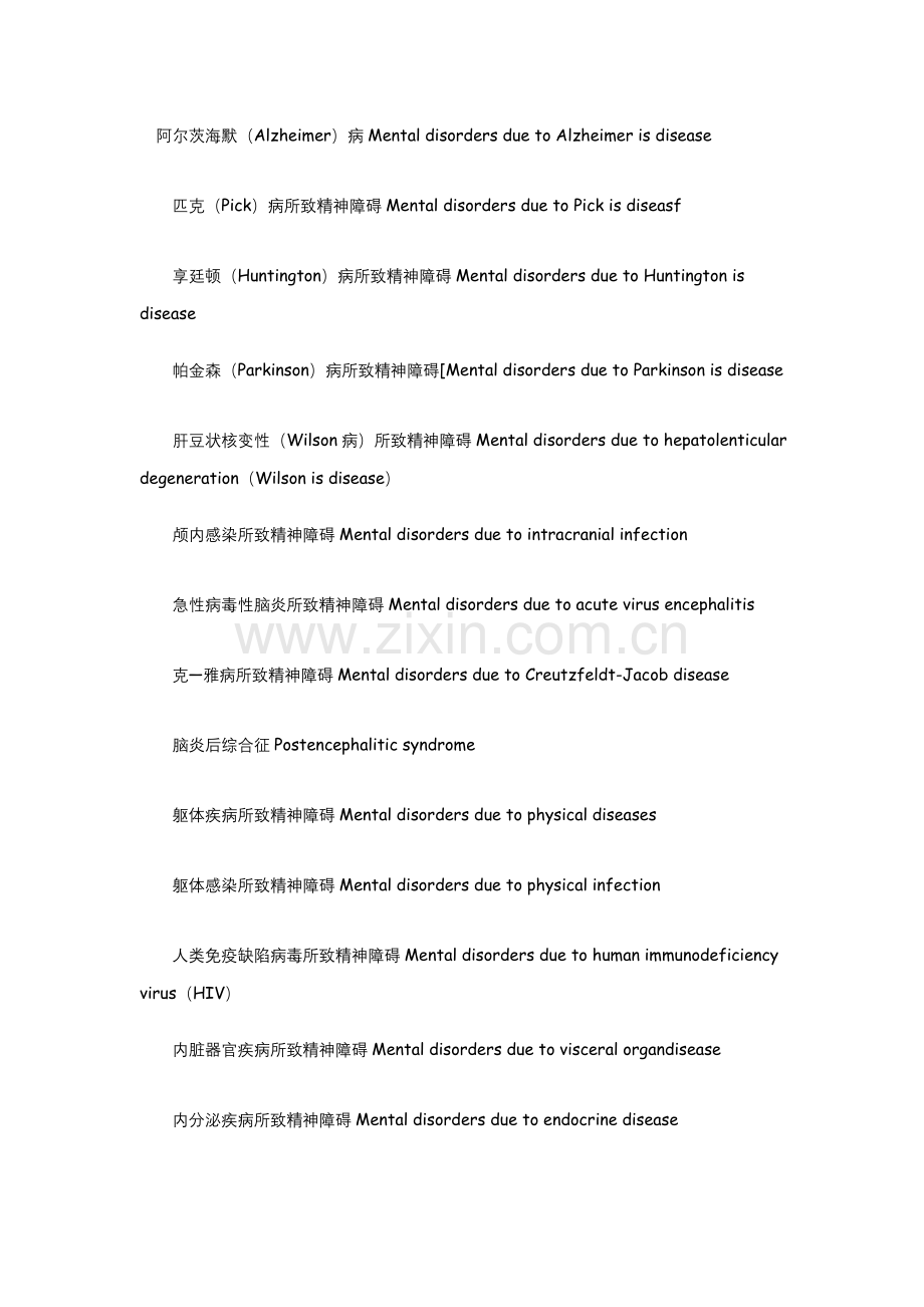 精神病英文名.doc_第1页
