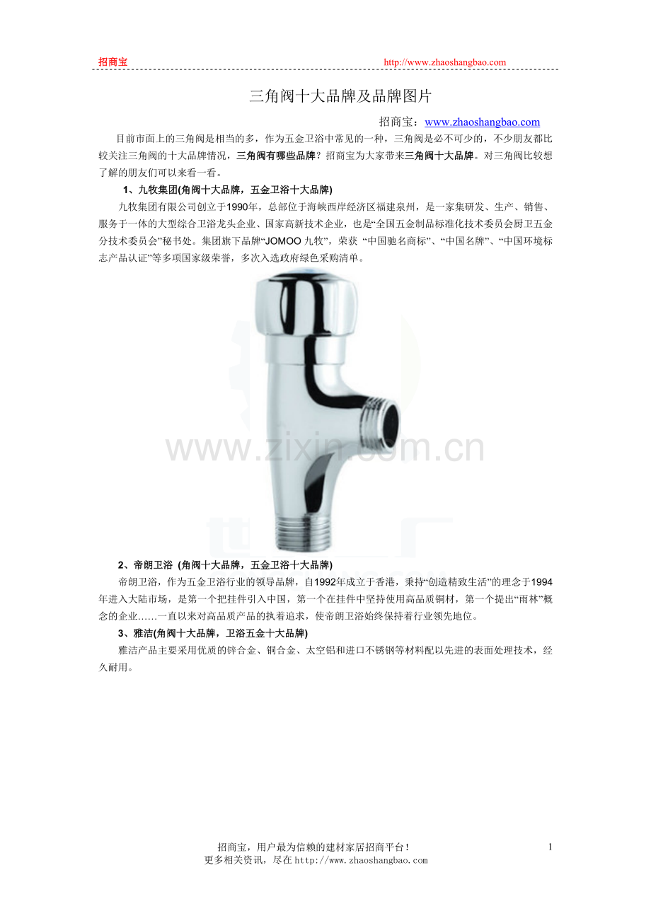 三角阀十大品牌及三角阀图片.doc_第1页
