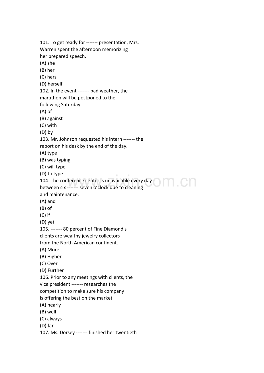 托业考试考题(含参考答案).doc_第1页