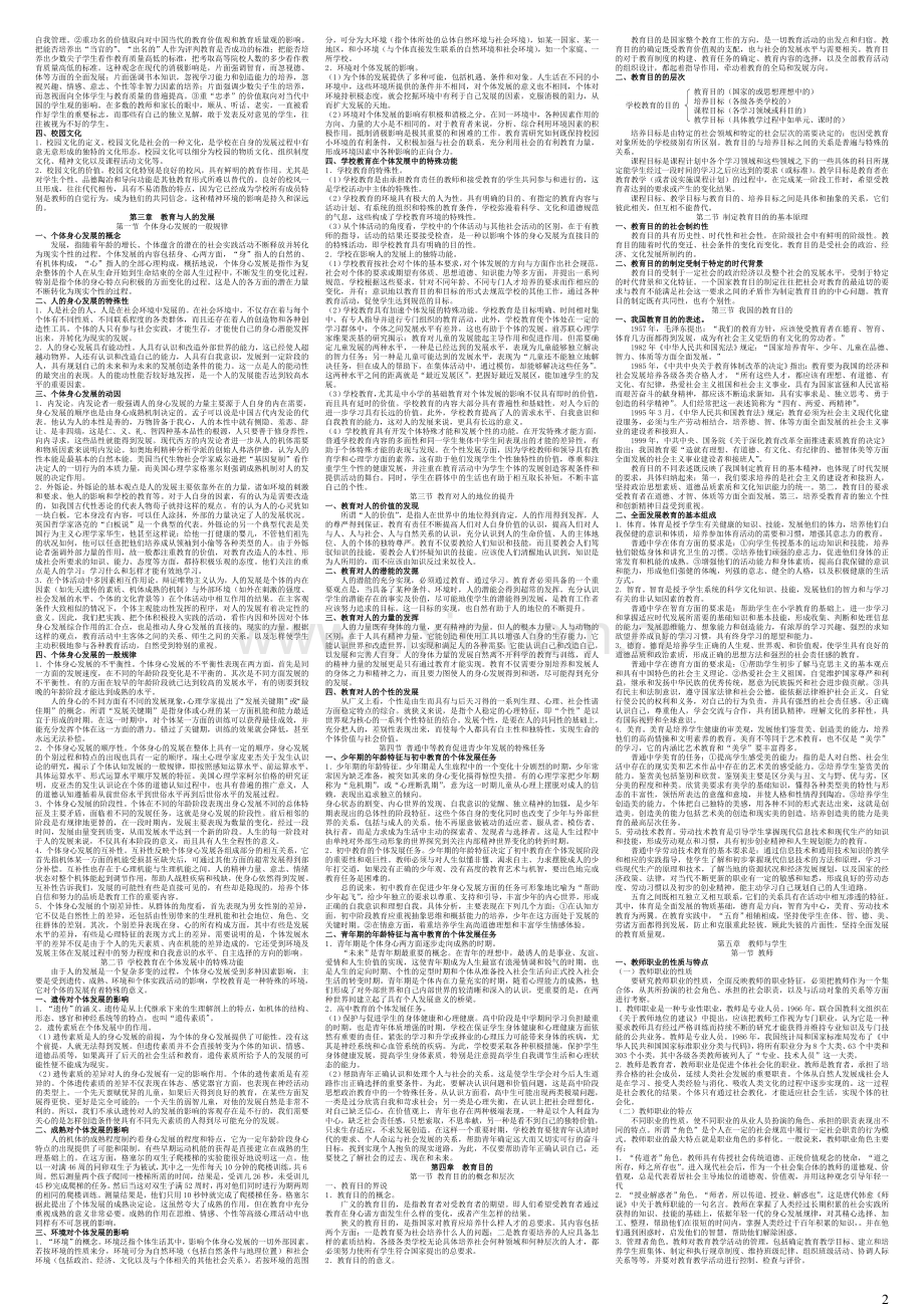 在职教育硕士教育学经典课堂笔记.doc_第2页