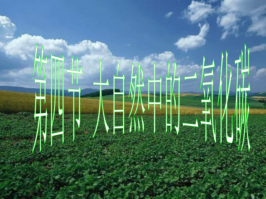 化学：大自然中的二氧化碳课件（鲁教版九年级）.ppt_第1页