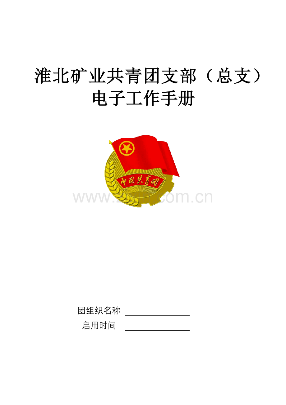 淮北矿业共青团支部(总支)电子工作手册.docx_第1页