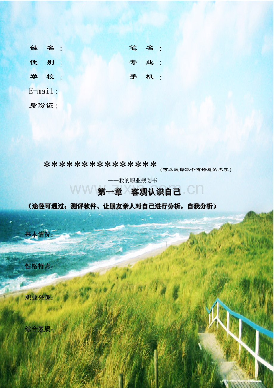 职业规划大赛作品模板.docx_第2页