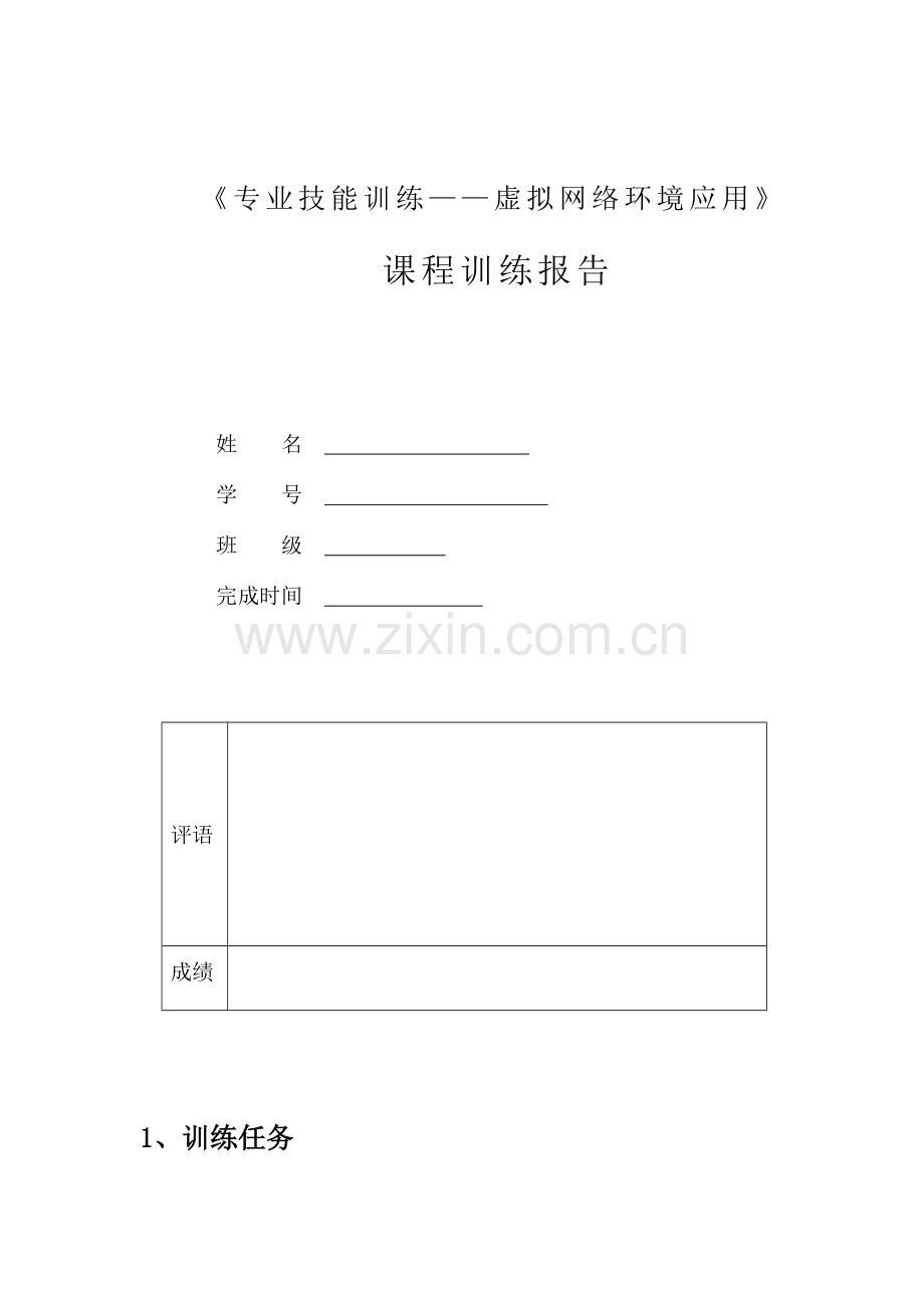 虚拟网络环境应用.docx_第1页