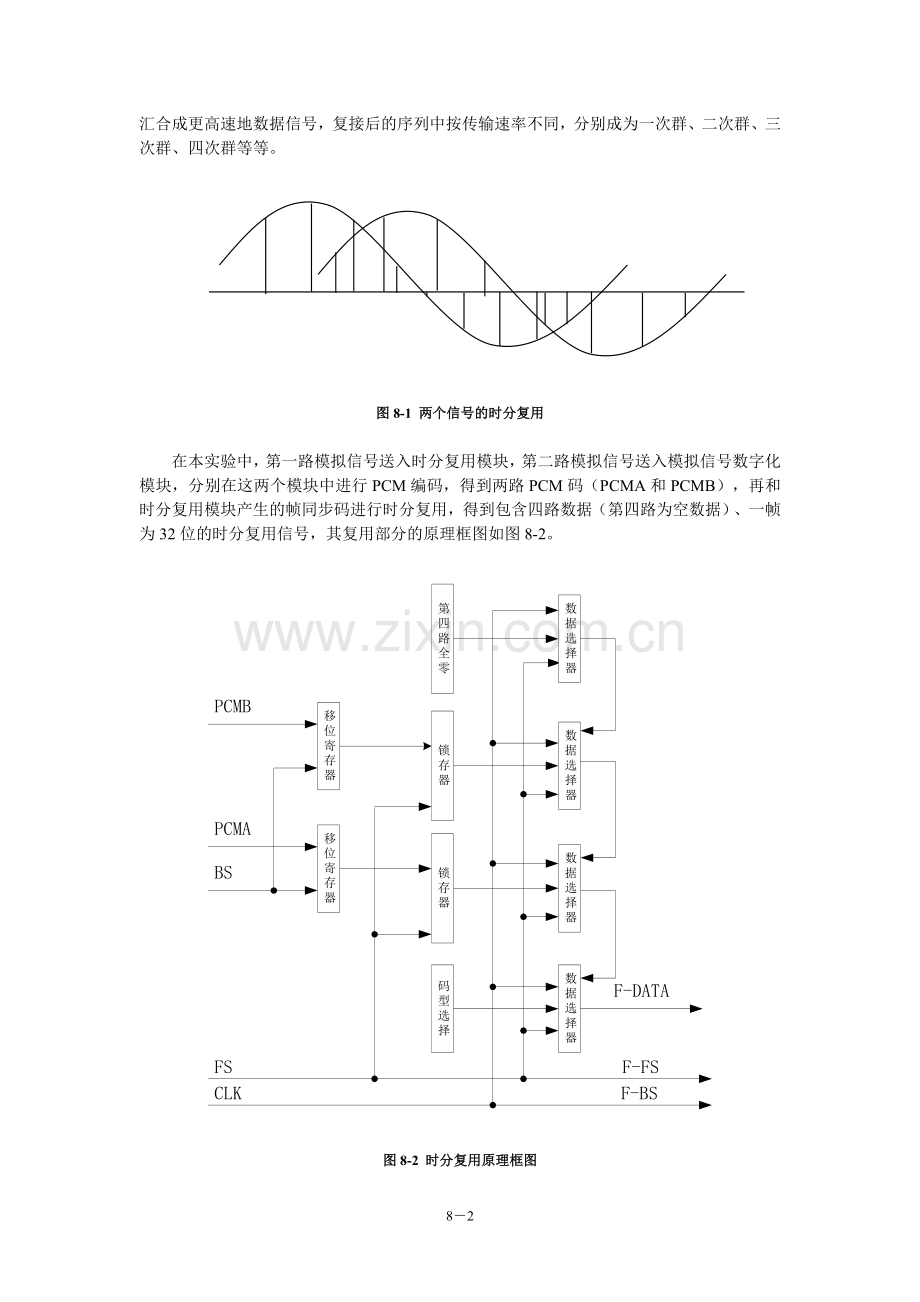 实验八时分复用与解复用实验.doc_第2页