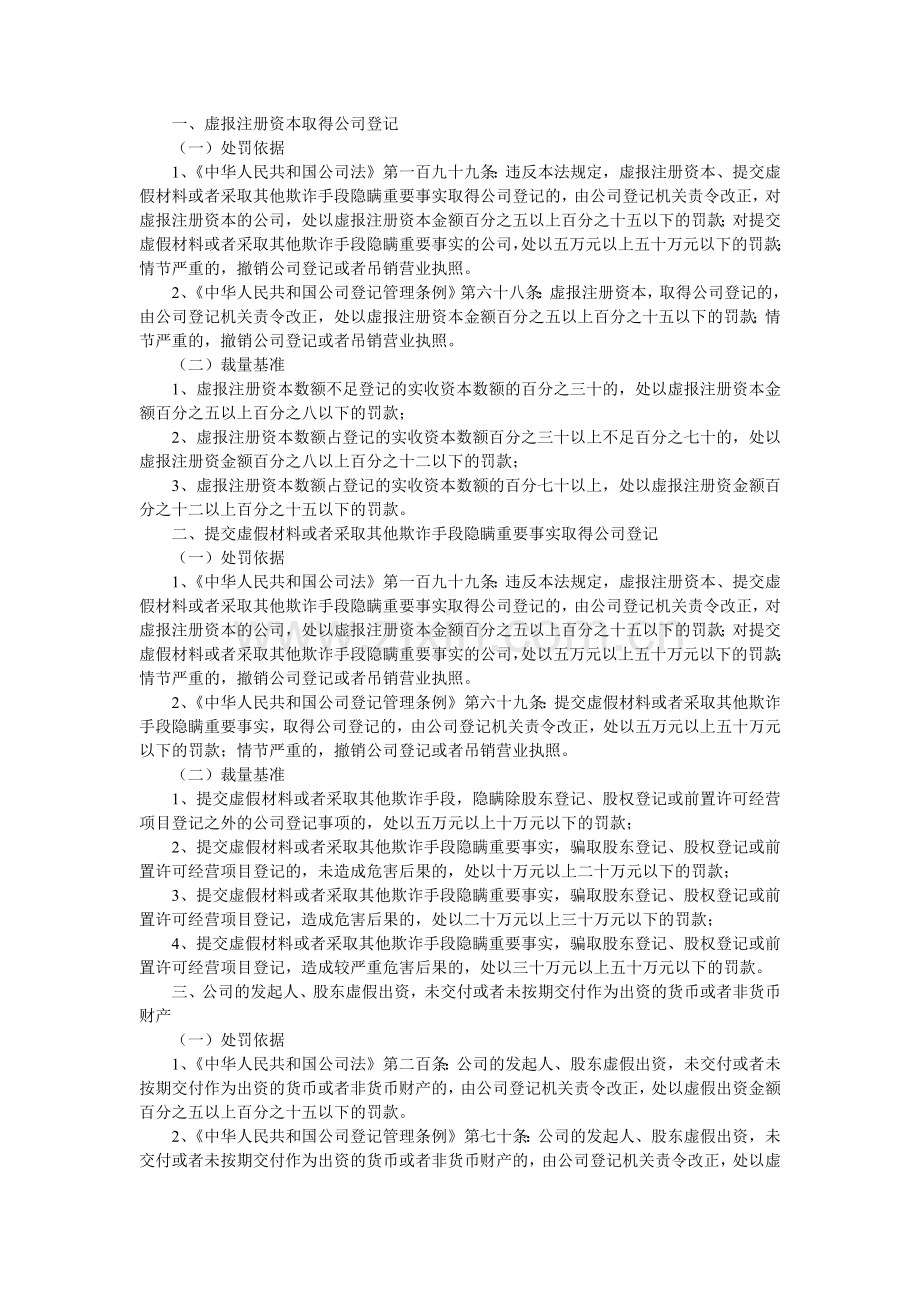 重庆市工商行政管理机关行政处罚裁量指导基准.docx_第2页