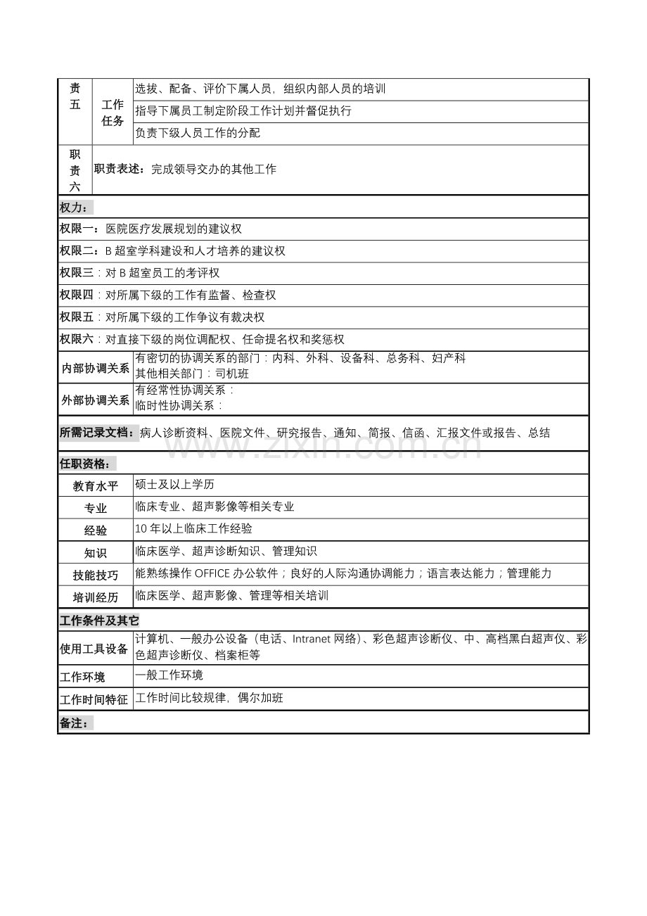 湖北新华医院功能检查科B超副主任岗位说明书.docx_第2页