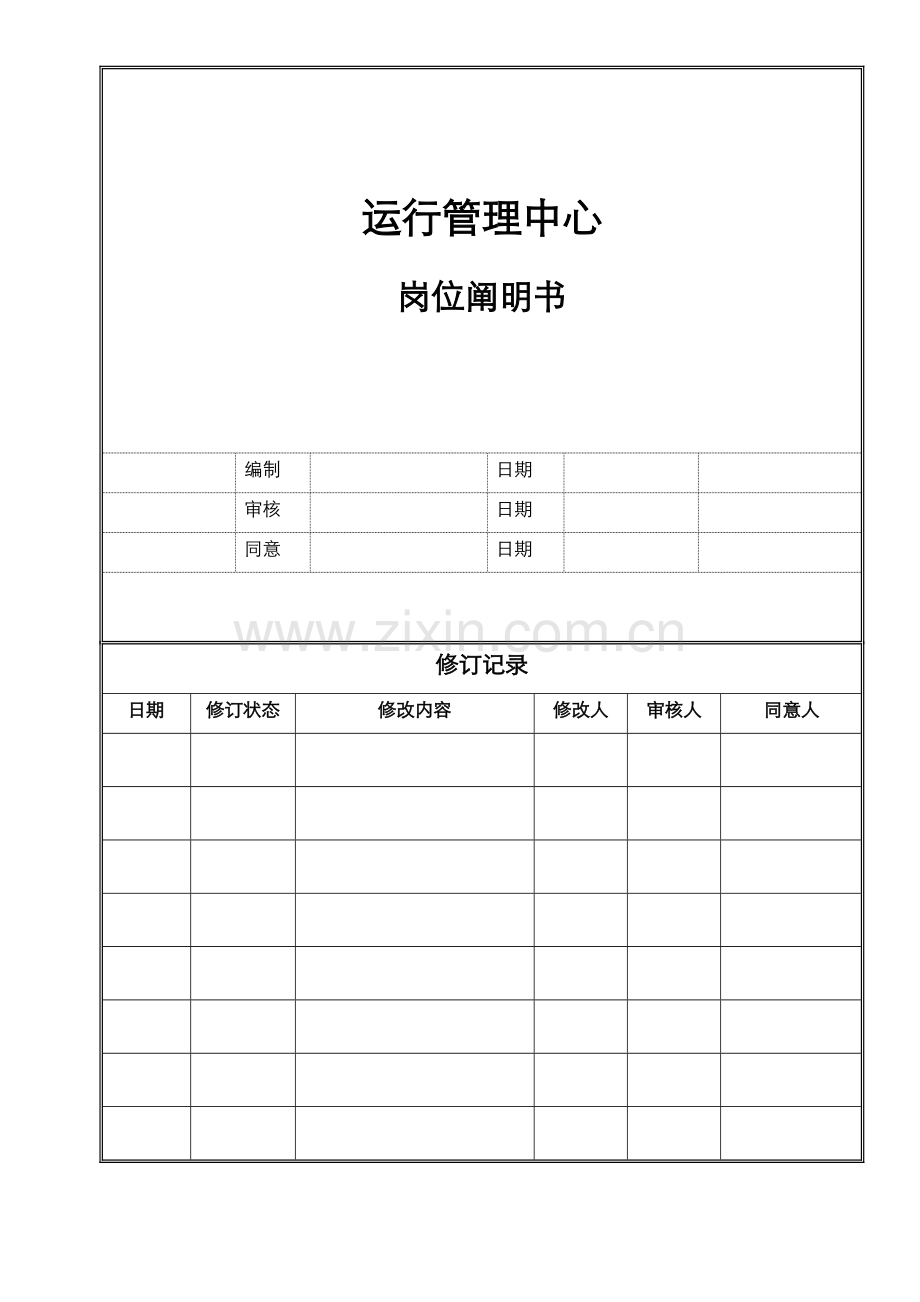 运营发展部岗位说明书.doc_第1页