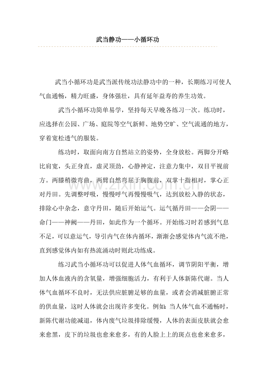 武当静功——小循环功.doc_第1页